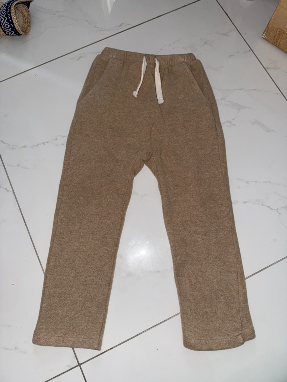 ZARA Kids Knit Jogger Pants Beige Tan Size 4–5 (110)